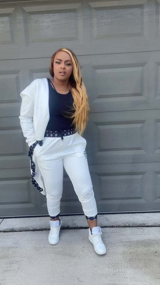 White Logo Hooded Tracksuit