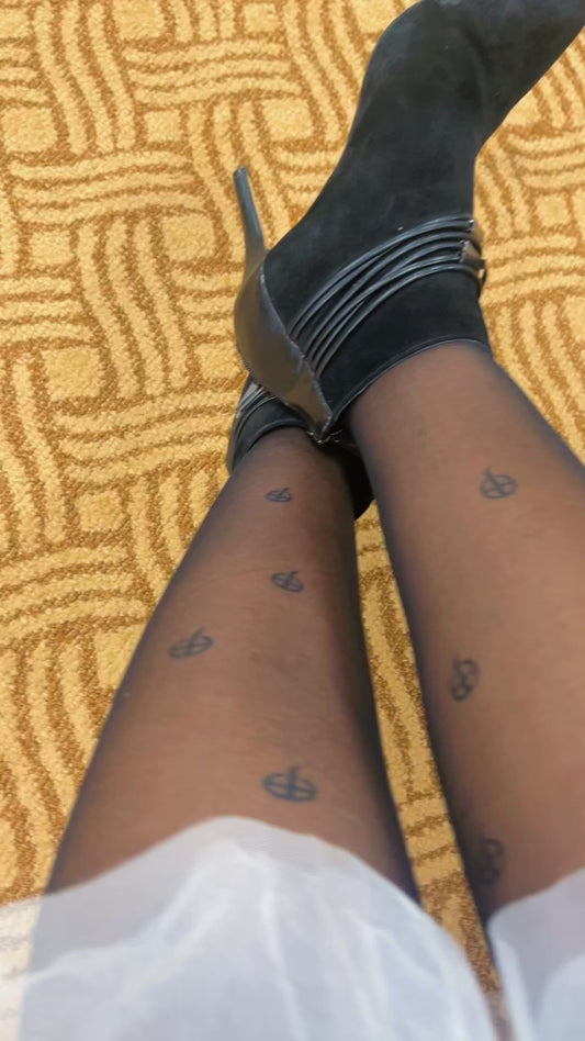 All Over Logo Stockings