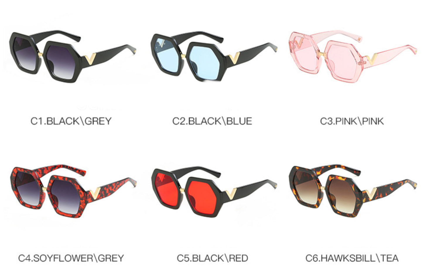 CC Vintage Hexagon Sunglass