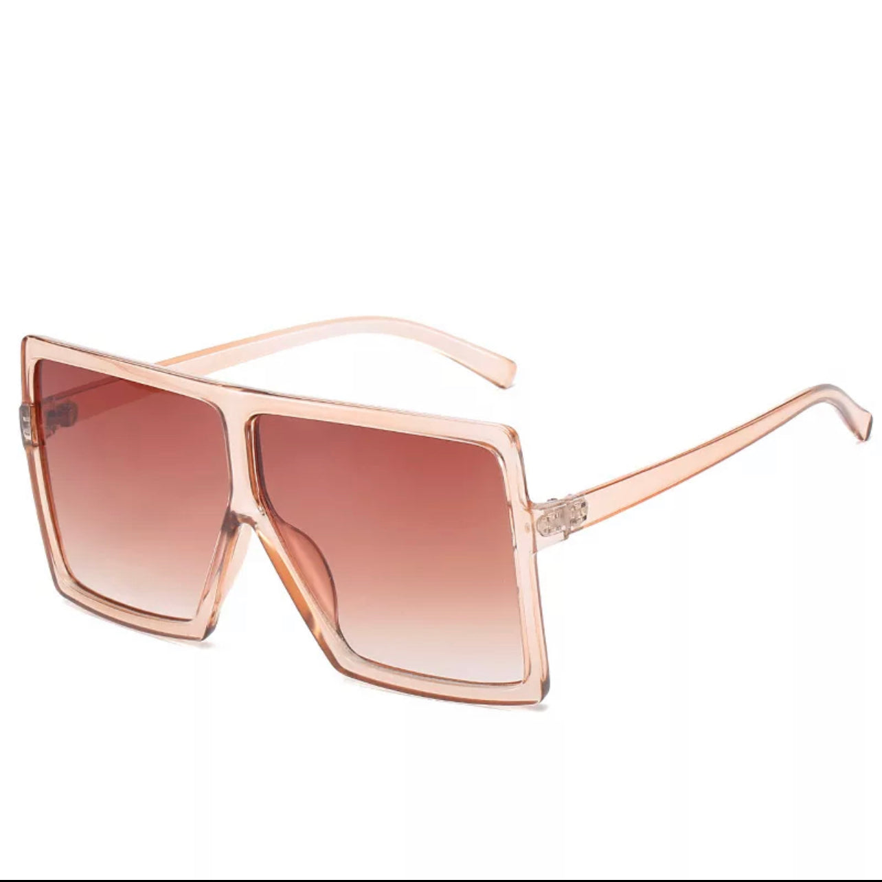 Super Oversize Translucent Square Color Pop Sunglasses