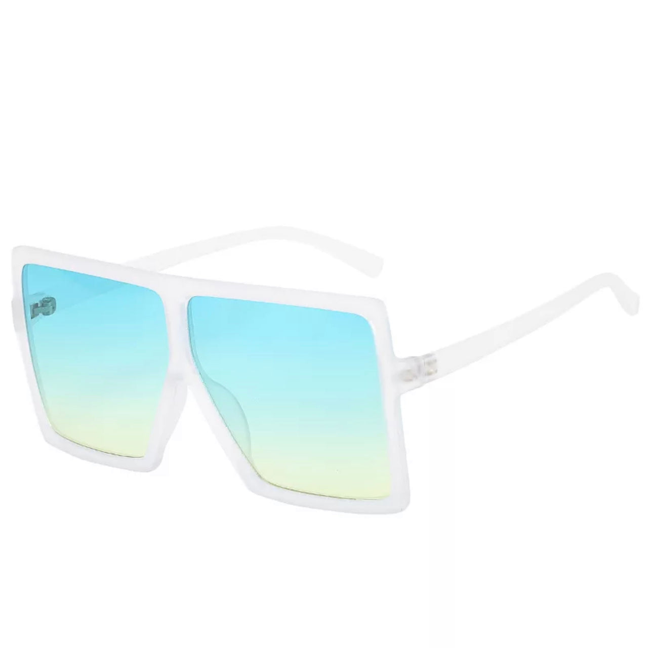 Super Oversize Translucent Square Color Pop Sunglasses
