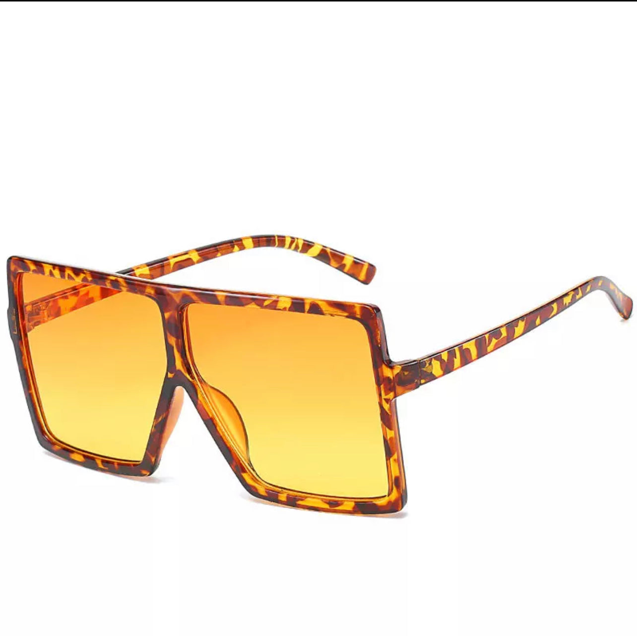 Super Oversize Translucent Square Color Pop Sunglasses