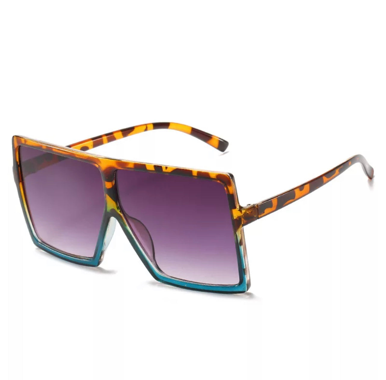 Super Oversize Translucent Square Color Pop Sunglasses