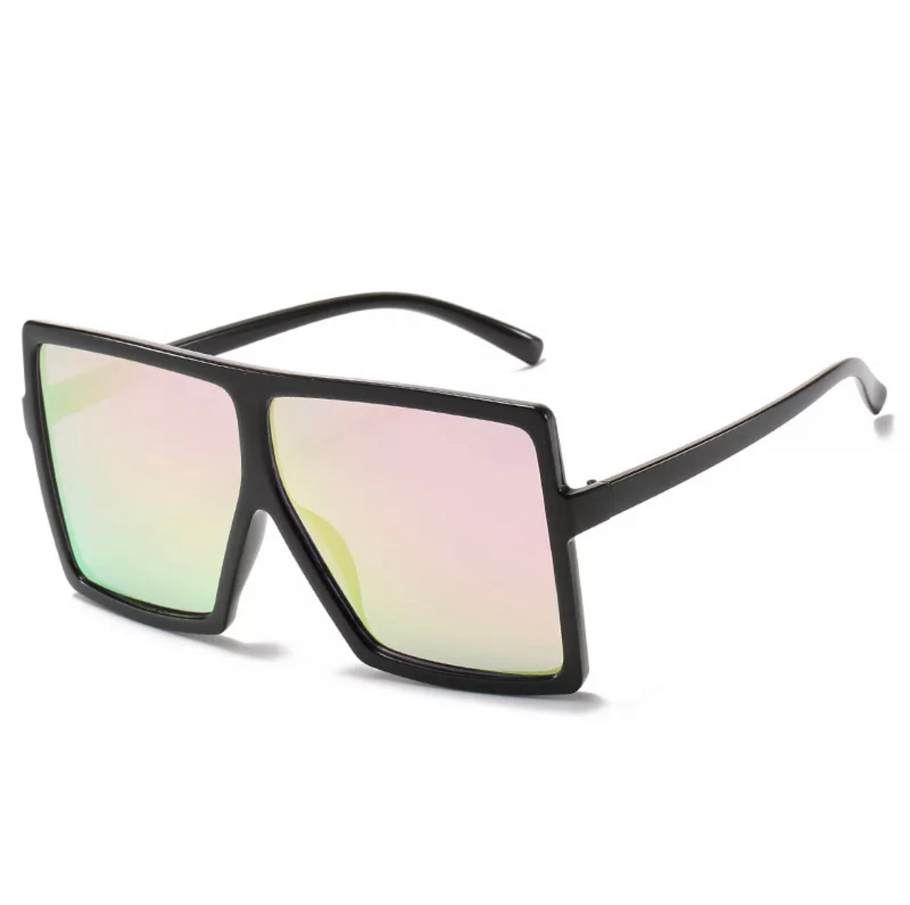 Super Oversize Translucent Square Color Pop Sunglasses