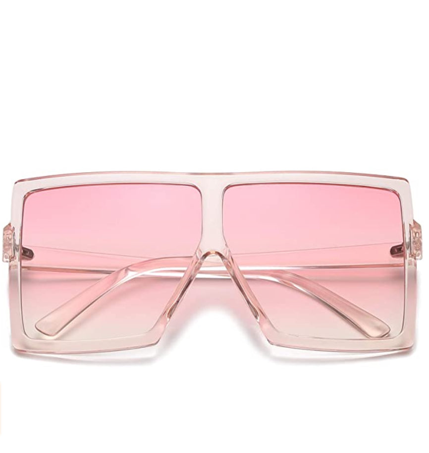 Super Oversize Translucent Square Color Pop Sunglasses
