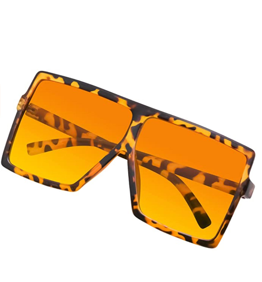 Super Oversize Translucent Square Color Pop Sunglasses