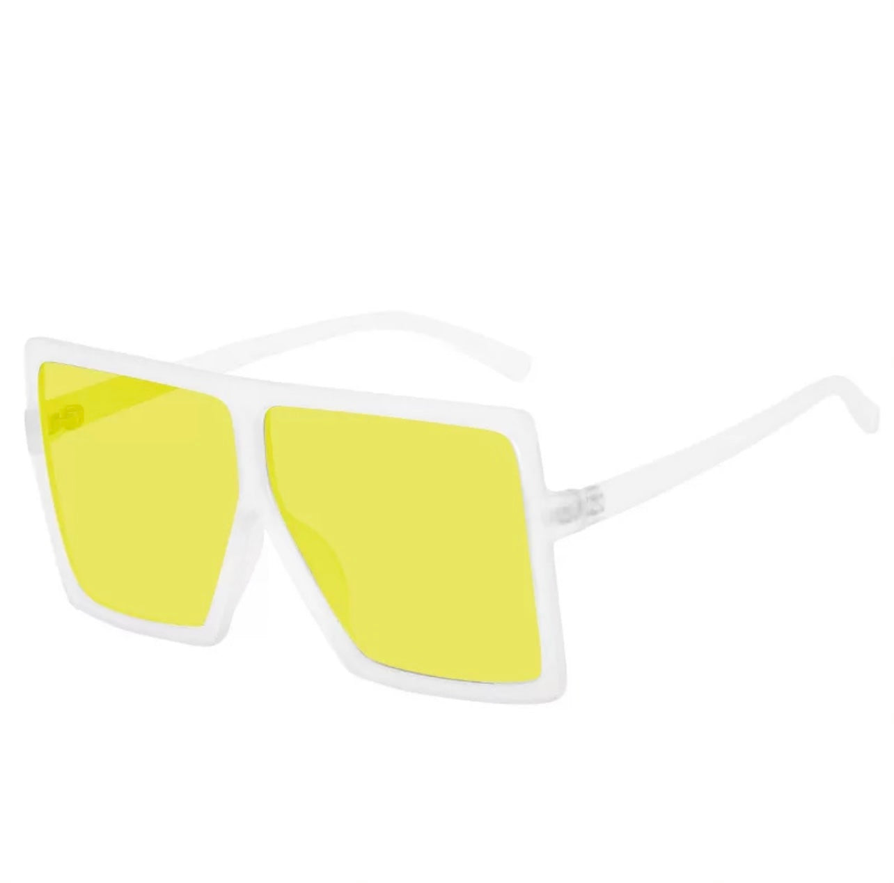 Super Oversize Translucent Square Color Pop Sunglasses