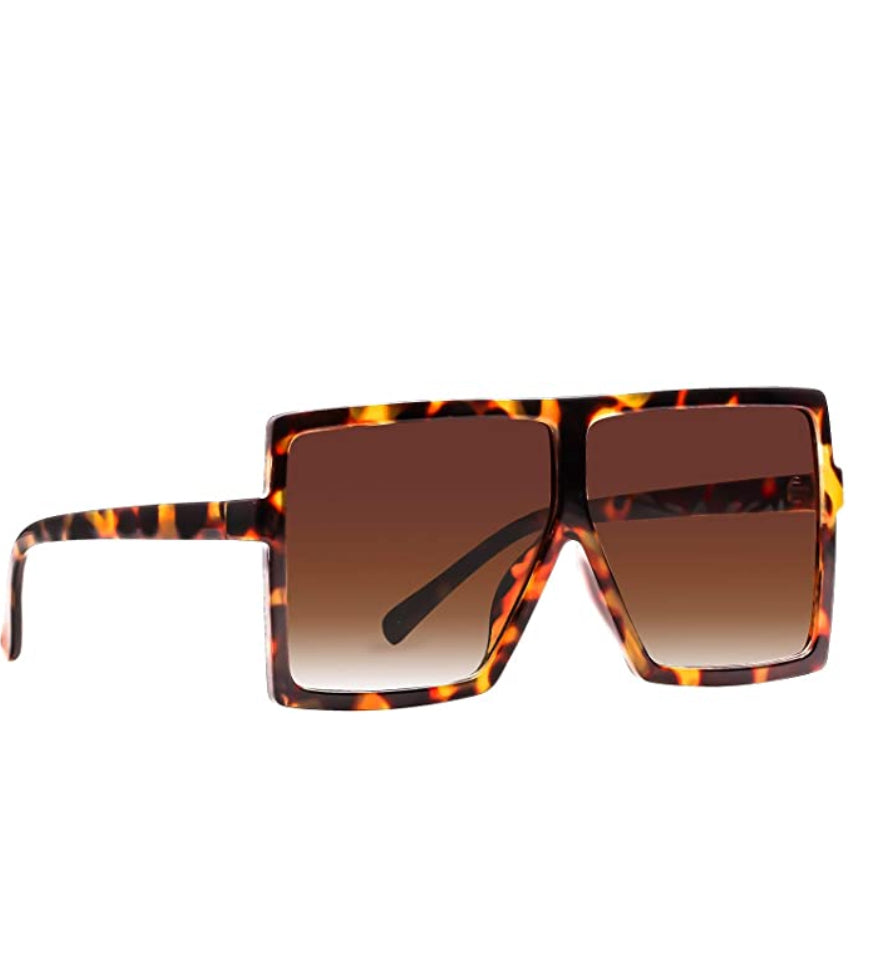 Super Oversize Translucent Square Color Pop Sunglasses