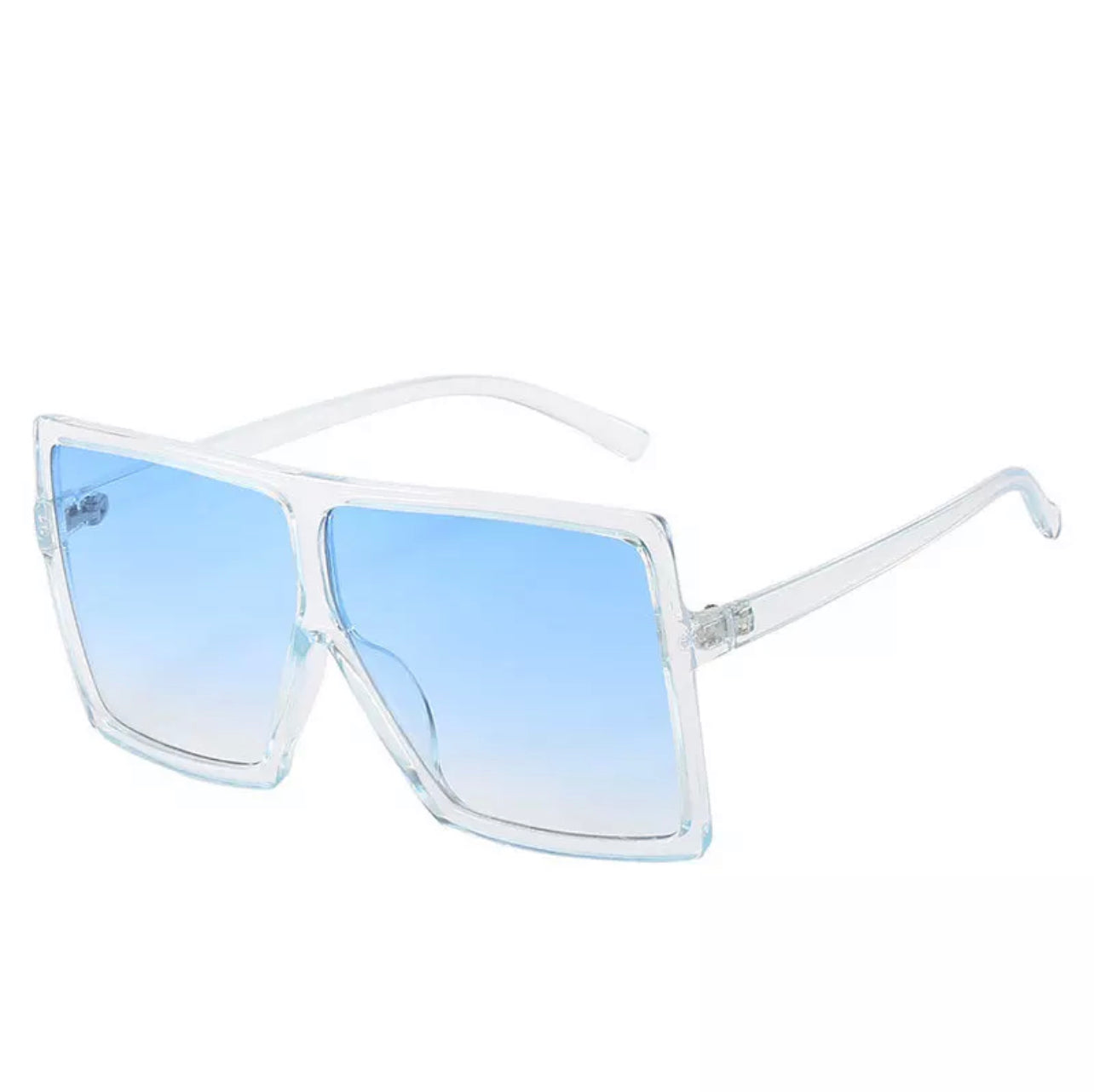 Super Oversize Translucent Square Color Pop Sunglasses
