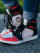 CC Leather High-Top logo sneakers