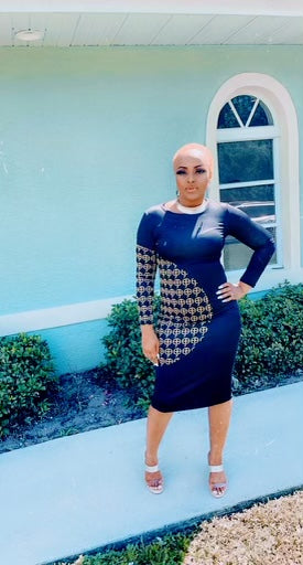 Christ Couture Semi-Circle Logo Dress