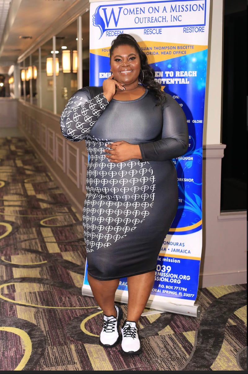 Christ Couture Semi-Circle Logo Dress