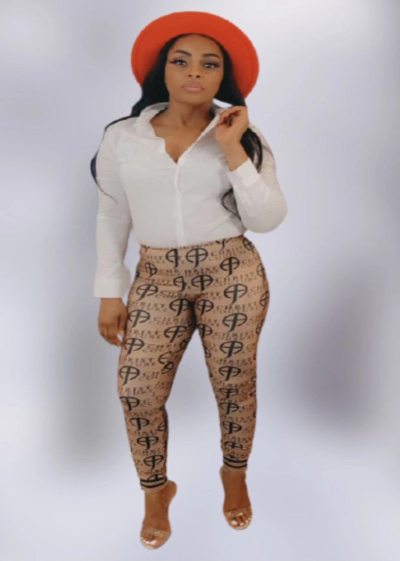 Signature All Over Logo Leggings