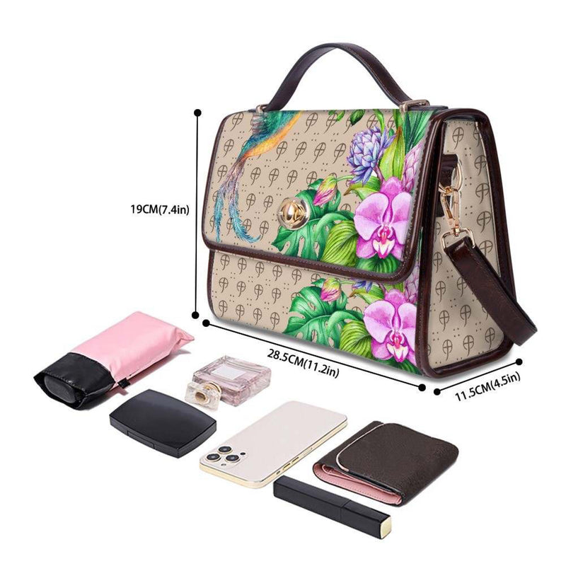 CC-Hummingbird Floral tapestry tote