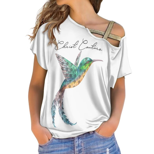 Hummingbird One Shoulder Christ Couture Blouse