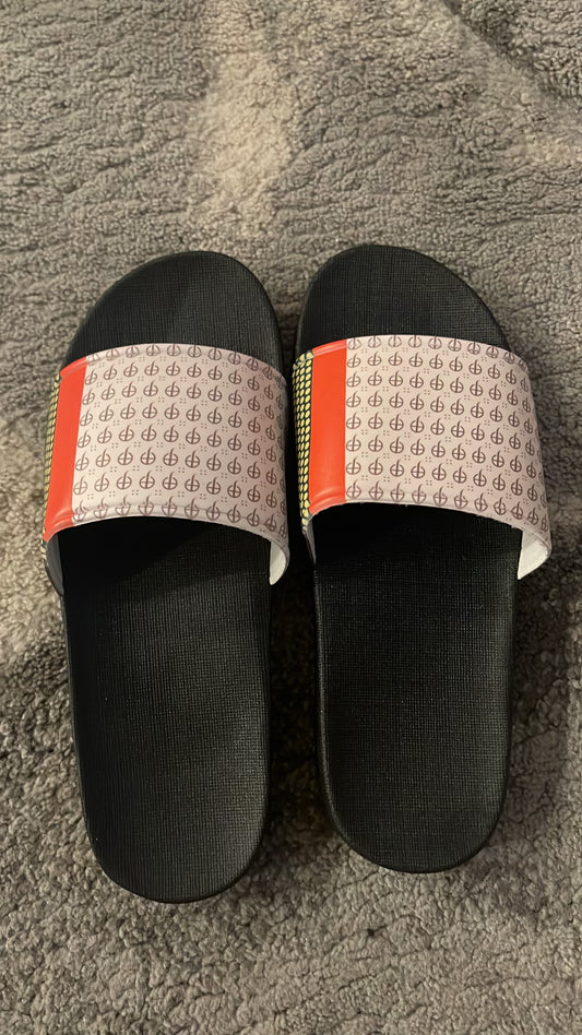 Christ Couture Polka-Dot Slide Sandals