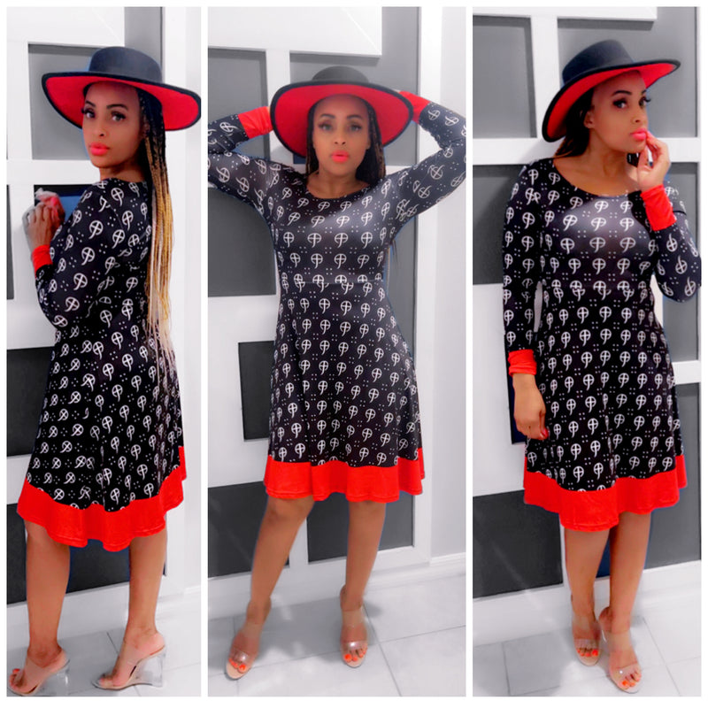 CC Black and Red Skater Dress