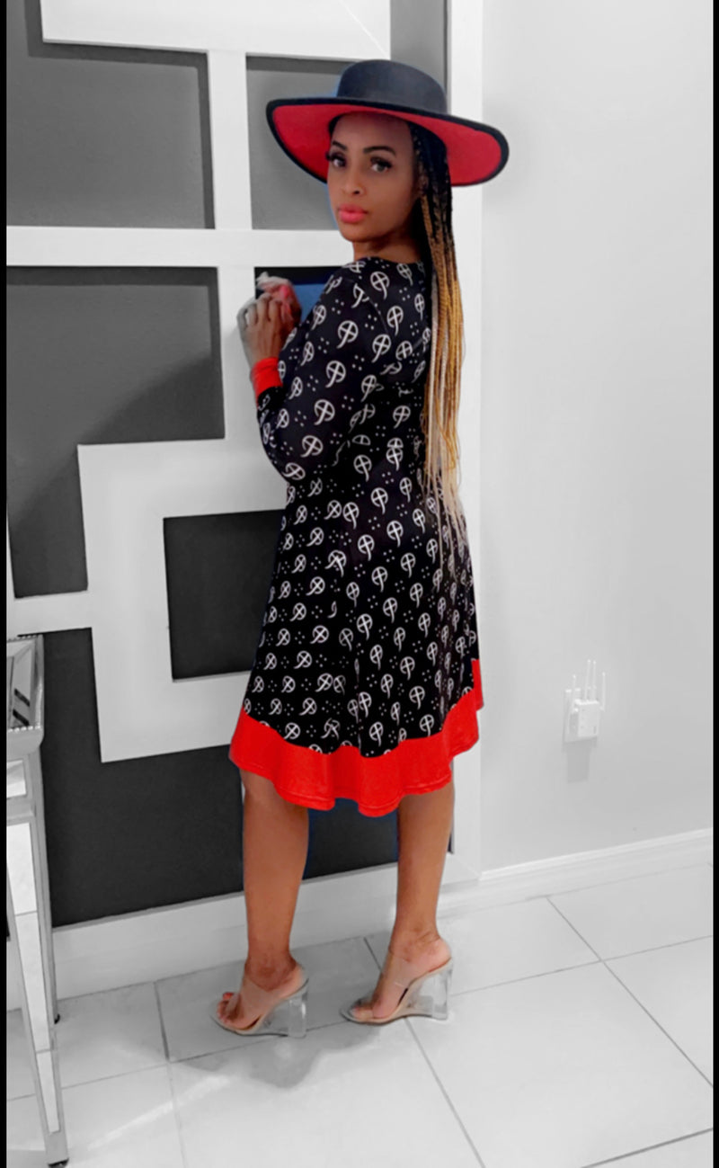CC Black and Red Skater Dress